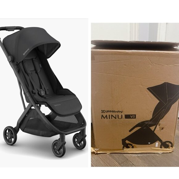 UPPAbaby Minu V3 Jake Black Lightweight Stroller- 3 Month to 50lb -Travel - NEW - Picture 1 of 10